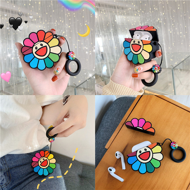 Rainbow Colors Sunflower AirPods Case