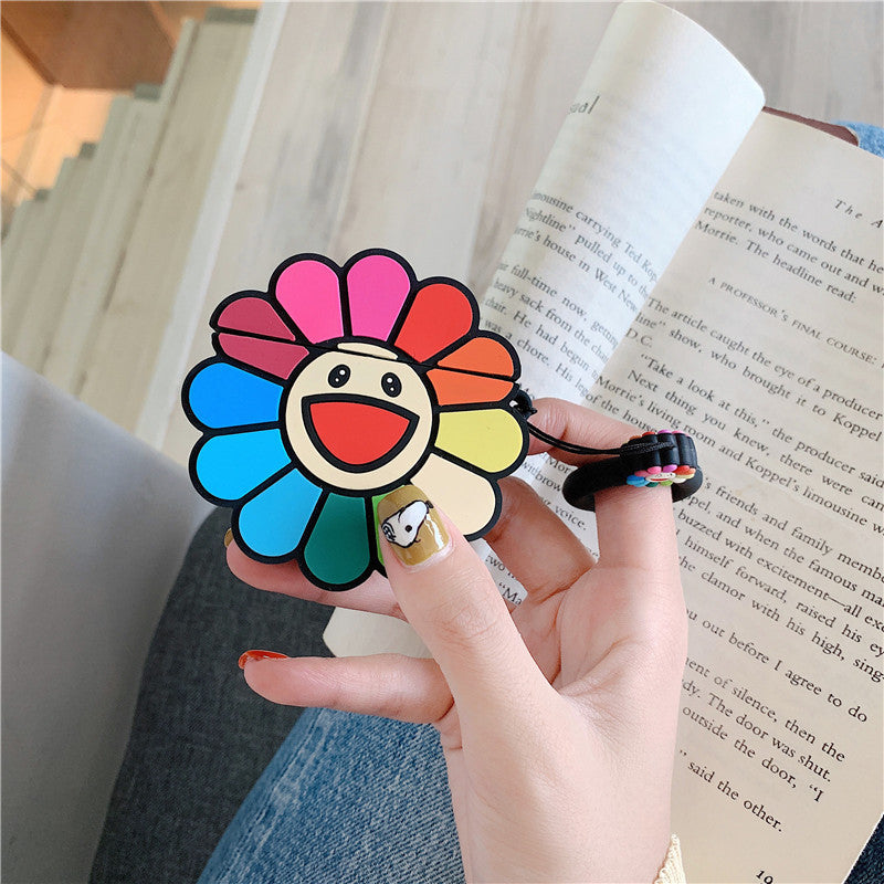 Rainbow Colors Sunflower AirPods Case