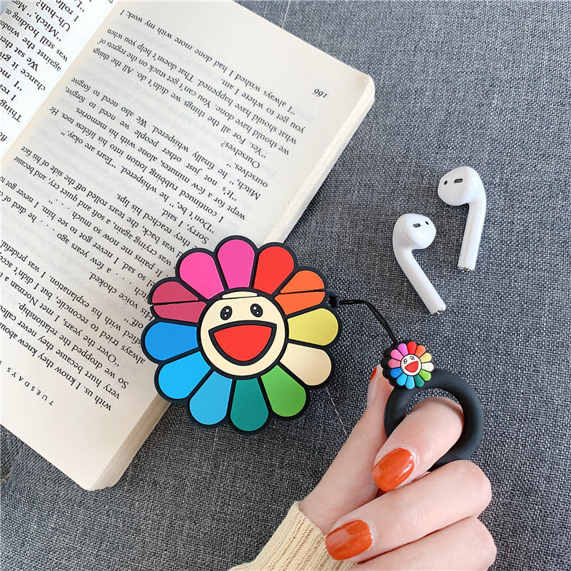 Rainbow Colors Sunflower AirPods Case