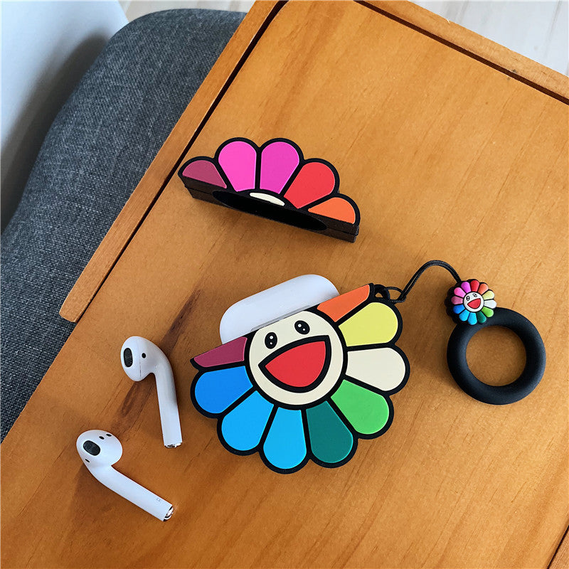 Rainbow Colors Sunflower AirPods Case