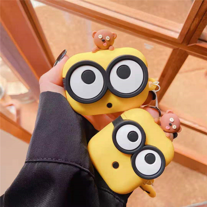 Cute Minions Head AirPods Case