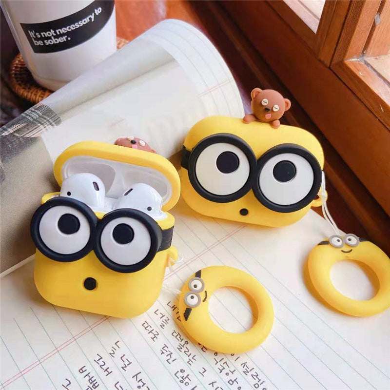 Cute Minions Head AirPods Case