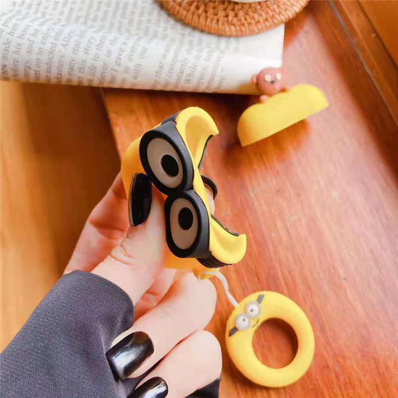 Cute Minions Head AirPods Case