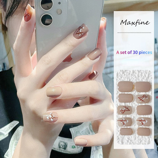 Milk Tea Mixed Nail Patch