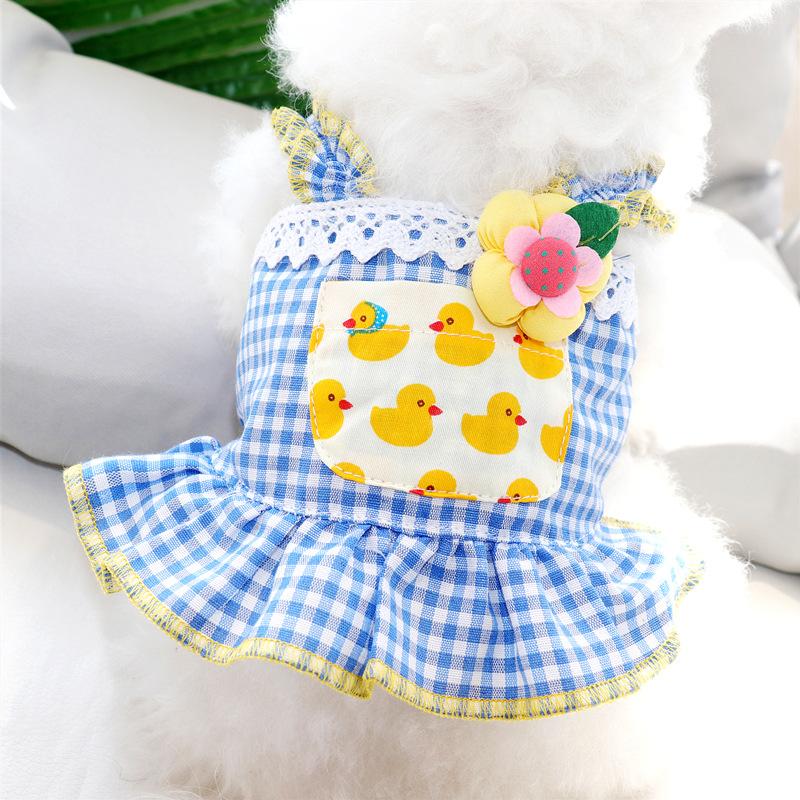 SMALL-DOG PLAID PRINCESS DRESS