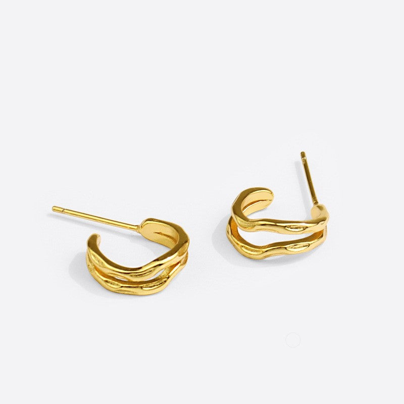 C-shaped Arc Earrings