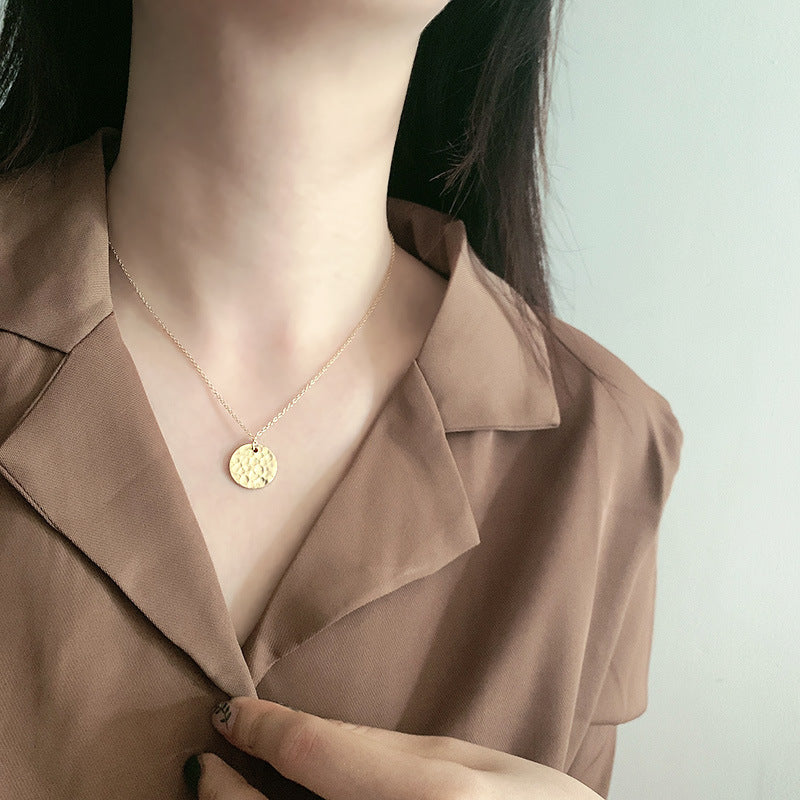 Bump Face Medal Necklace